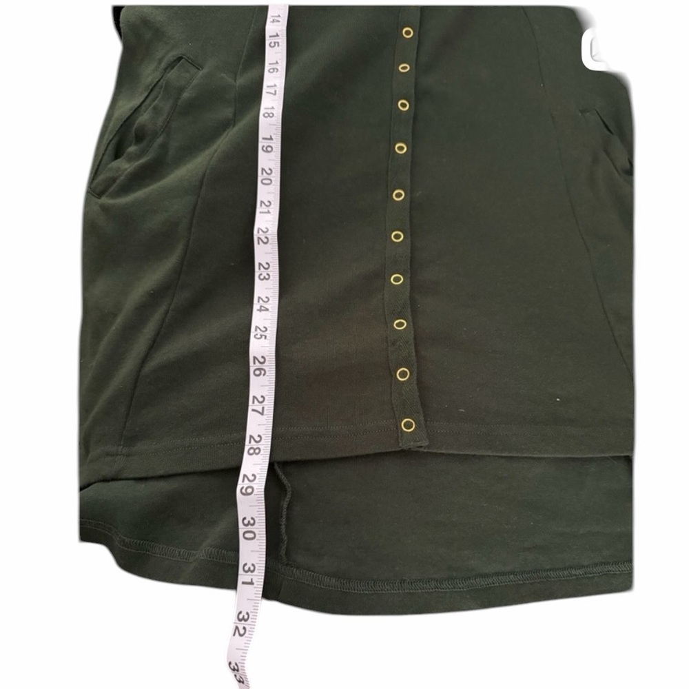 Linea Leisure Louis Dell'Olio Long Dk Green Cotton Hoodie Jacket SMALL PTP 21” - Picture 10 of 10